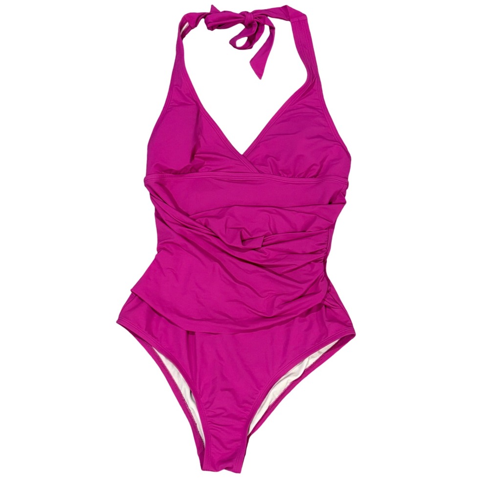 White House, black market,‎ pink, one piece swimsuit women's size Small